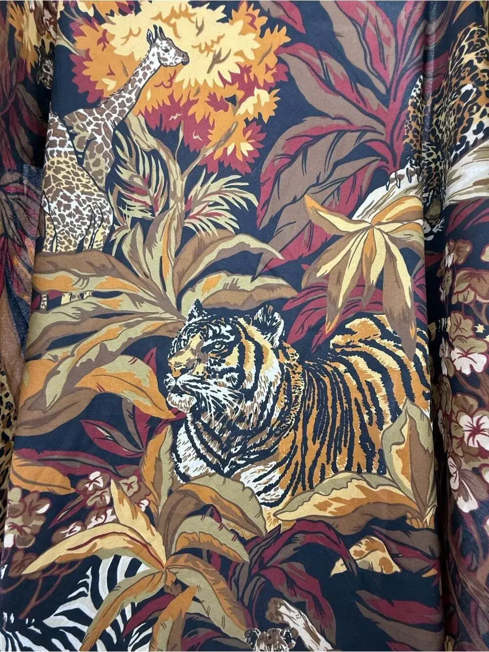 Scarf or tapestry wall Wildlife Print Women's Scarf Wrap in Brown & Black